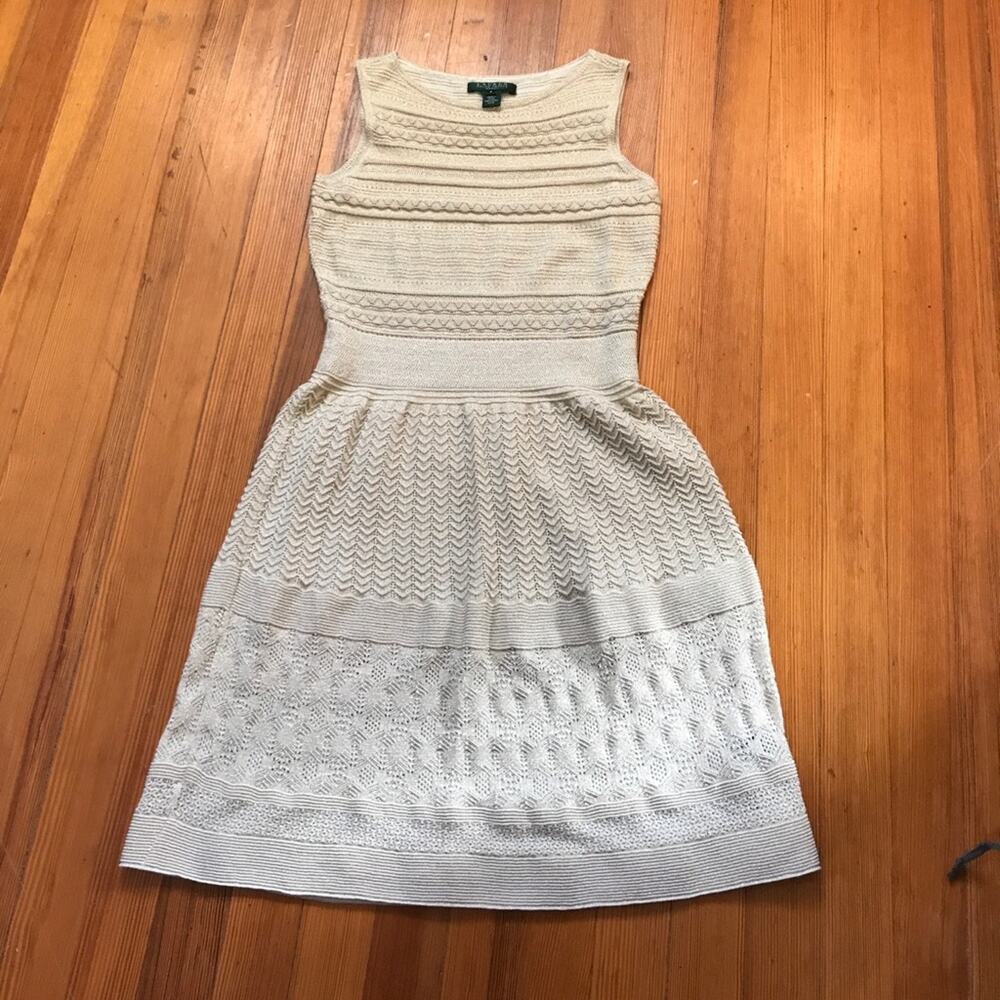 Ralph Lauren Gold Sweater Dress - Picture 4 of 7